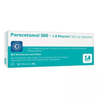 PARACETAMOL 500-1A Pharma Tabletten, 10 St