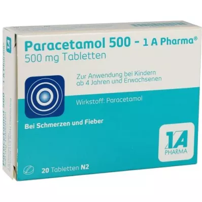 PARACETAMOL 500-1A Pharma Tabletten, 20 St