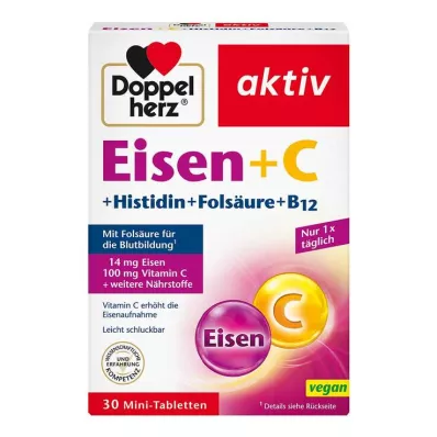 DOPPELHERZ Eisen+Vit.C+L-Histidin Tabletten, 30 St