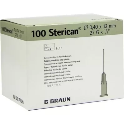 STERICAN Ins.Einm.Kan.27 Gx1/2 0,4x12 mm, 100 St