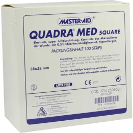 QUADRA MED square 38x38 mm Strips Master Aid, 100 St