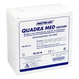 QUADRA MED square 38x38 mm Strips Master Aid, 100 St