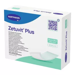 ZETUVIT Plus extrastarke Saugkompr.steril 10x10 cm, 10 St