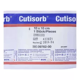CUTISORB Saugkompressen steril 10x10 cm, 1 St