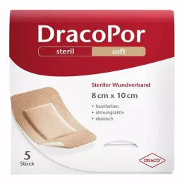 DRACOPOR Wundverband 8x10 cm steril hautfarben, 5 St