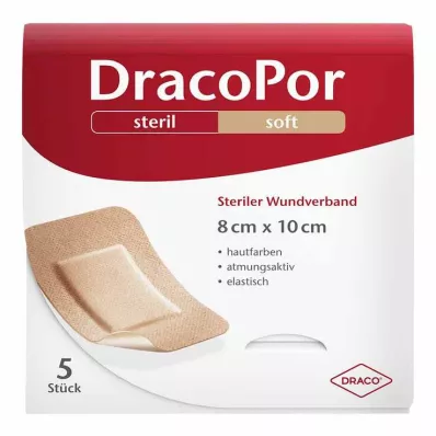 DRACOPOR Wundverband 8x10 cm steril hautfarben, 5 St DRACOPOR Wundverband 8x10 cm steril hautfarben, 5 St