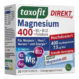 TAXOFIT Magnesium 400+B1+B6+B12+Folsäure 800 Gran., 20 St