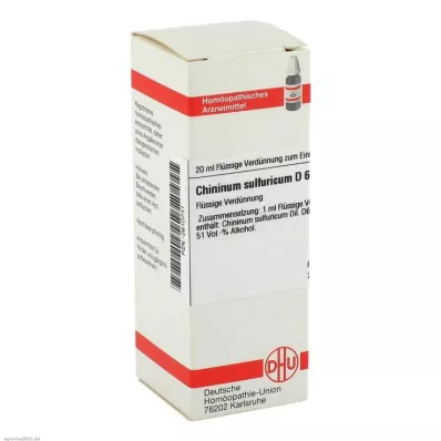 CHININUM SULFURICUM D 6 Dilution, 20 ml