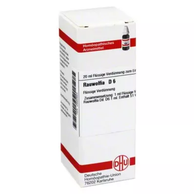 RAUWOLFIA D 6 Dilution, 20 ml RAUWOLFIA D 6 Dilution, 20 ml