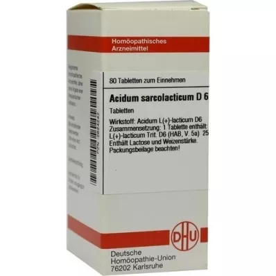 ACIDUM SARCOLACTICUM D 6 Tabletten, 80 St