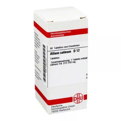 ALLIUM SATIVUM D 12 Tabletten, 80 St