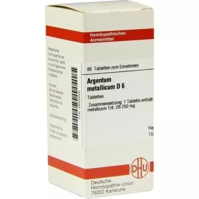 ARGENTUM METALLICUM D 6 Tabletten, 80 St