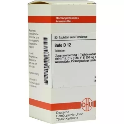 BUFO D 12 Tabletten, 80 St