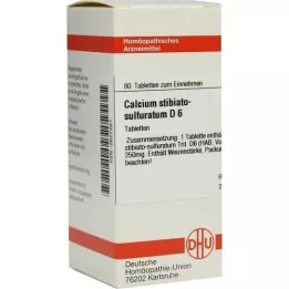 CALCIUM STIBIATO sulfuratum D 6 Tabletten, 80 St