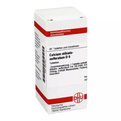 CALCIUM STIBIATO sulfuratum D 6 Tabletten, 80 St