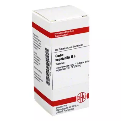 CARBO VEGETABILIS D 8 Tabletten, 80 St