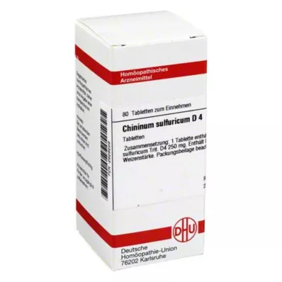 CHININUM SULFURICUM D 4 Tabletten, 80 St