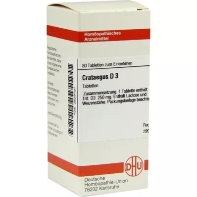 CRATAEGUS D 3 Tabletten, 80 St