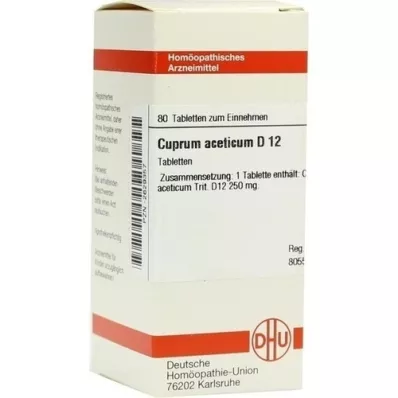 CUPRUM ACETICUM D 12 Tabletten, 80 St