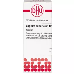 CUPRUM SULFURICUM D 6 Tabletten, 80 St