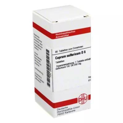CUPRUM SULFURICUM D 6 Tabletten, 80 St
