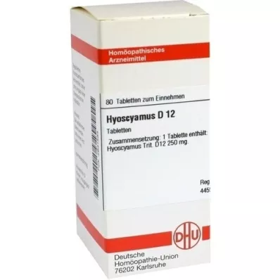 HYOSCYAMUS D 12 Tabletten, 80 St