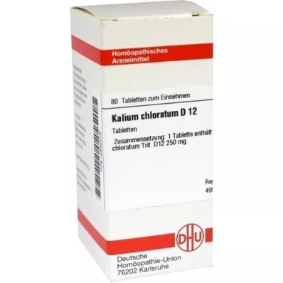 KALIUM CHLORATUM D 12 Tabletten, 80 St