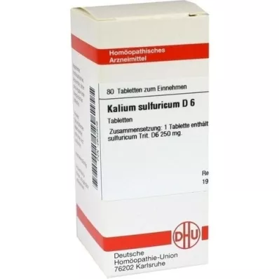 KALIUM SULFURICUM D 6 Tabletten, 80 St