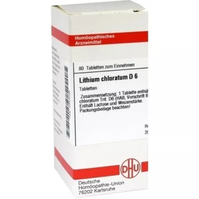 LITHIUM CHLORATUM D 6 Tabletten, 80 St