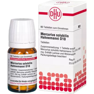MERCURIUS SOLUBILIS Hahnemanni D 10 Tabletten, 80 St