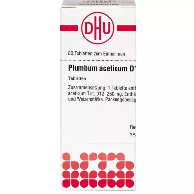 PLUMBUM ACETICUM D 12 Tabletten, 80 St