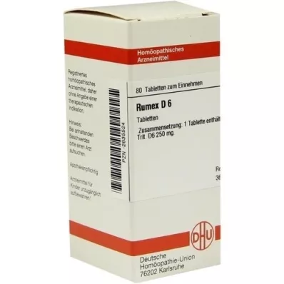 RUMEX D 6 Tabletten, 80 St