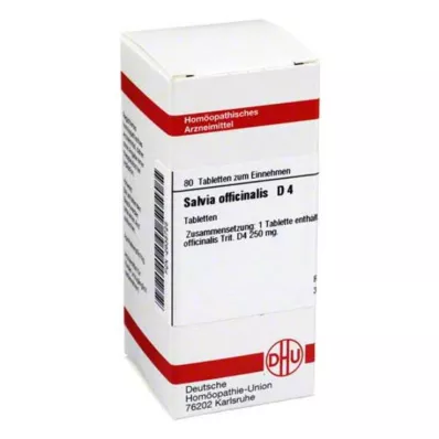 SALVIA OFFICINALIS D 4 Tabletten, 80 St