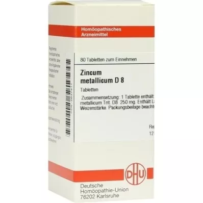 ZINCUM METALLICUM D 8 Tabletten, 80 St