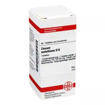 ZINCUM METALLICUM D 8 Tabletten, 80 St