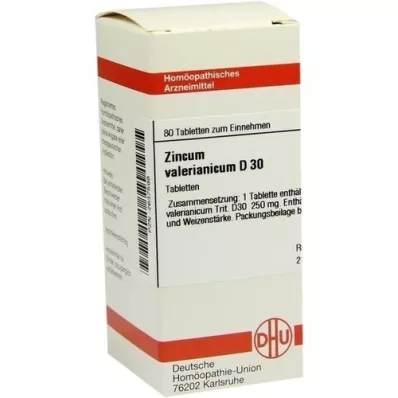 ZINCUM VALERIANICUM D 30 Tabletten, 80 St