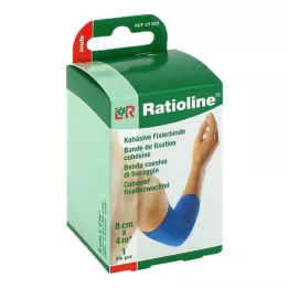 RATIOLINE acute Fixierbinde kohäsiv 8 cmx4 m blau, 1 St