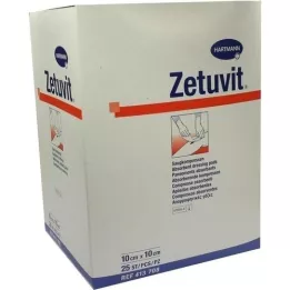 ZETUVIT Saugkompressen steril 10x10 cm, 25 St