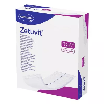 ZETUVIT Saugkompressen steril 20x20 cm, 15 St