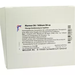 MARMOR D 6/Stibium D 6 aa Ampullen, 5X10 ml