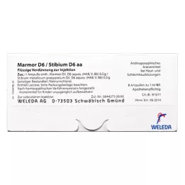 MARMOR D 6/Stibium D 6 aa Ampullen, 50X10 ml