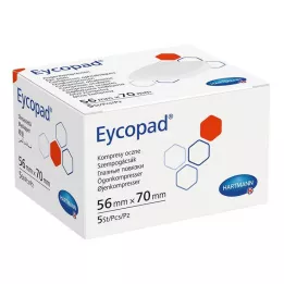 EYCOPAD Augenkompressen 56x70 mm unsteril, 5 St