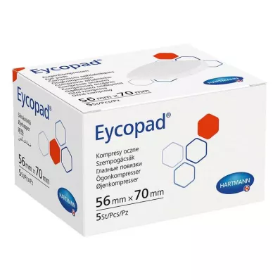 EYCOPAD Augenkompressen 56x70 mm unsteril, 5 St EYCOPAD Augenkompressen 56x70 mm unsteril, 5 St