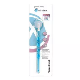MIRADENT Plaquetest Mira2+Spiegel blau transparent, 1 St