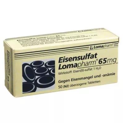 EISENSULFAT Lomapharm 65 mg überzogene Tab., 50 St