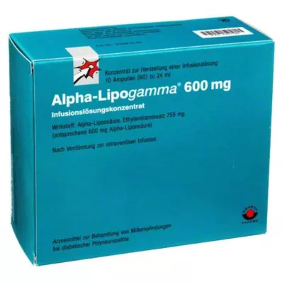 ALPHA-LIPOGAMMA 600 mg Infusionslsg.-Konzentrat, 10X24 ml