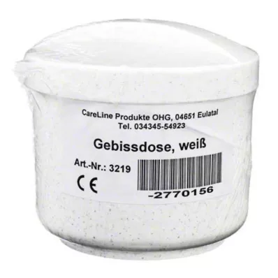 GEBISSDOSE mit Einsatz u.Deckel weiß, 1 St GEBISSDOSE mit Einsatz u.Deckel weiß, 1 St