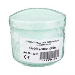 GEBISSDOSE mit Einsatz u.Deckel grün, 1 St