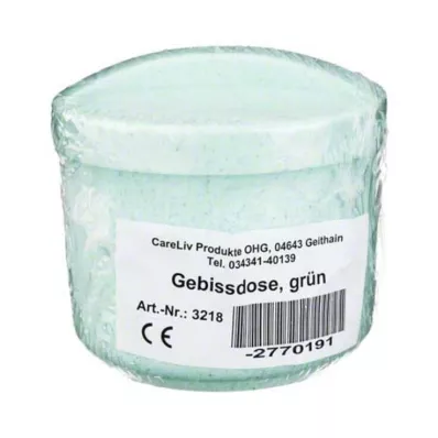 GEBISSDOSE mit Einsatz u.Deckel grün, 1 St