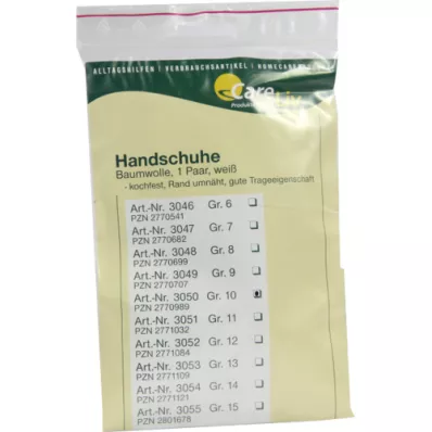 HANDSCHUHE Baumwolle Gr.10, 2 St